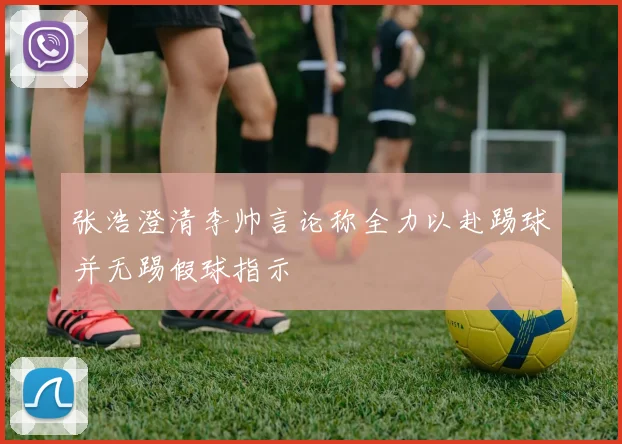 张浩澄清李帅言论称全力以赴踢球并无踢假球指示